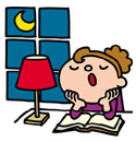 独学で勉強するイラスト
